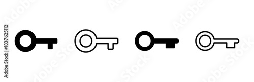 Key icon set. Key vector icon. Key symbol