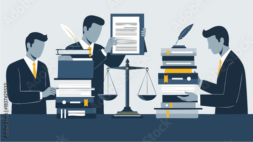 Lawyers and Legal Professionals in a Law Office Setting.