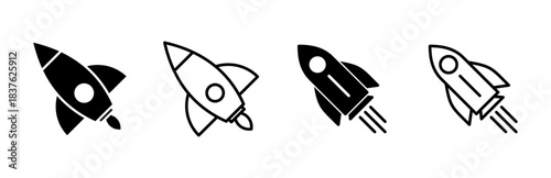 Rocket icon set. Startup icon vector.