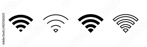 Wifi icon set. signal vector icon. Wireless  icon vector