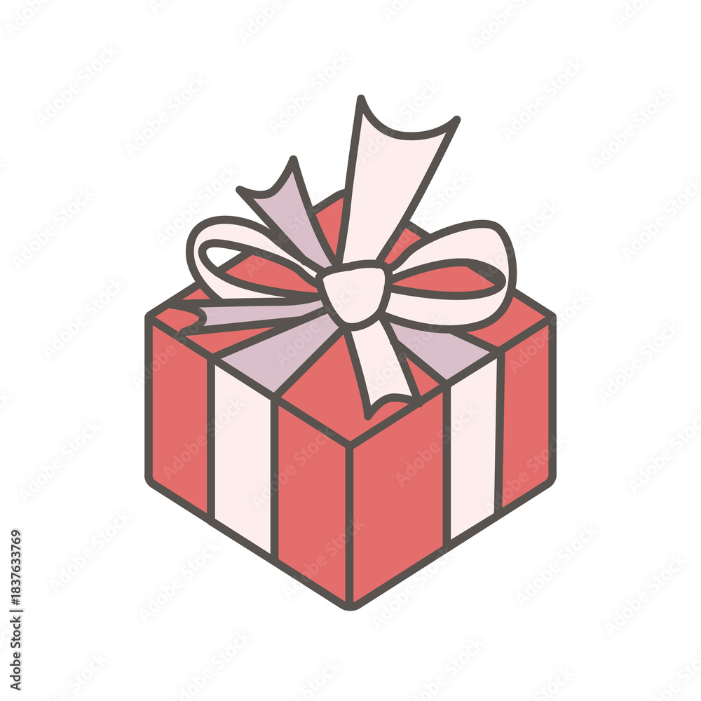 Fototapeta premium gift present doorprize cartoon illustration