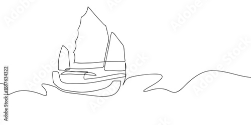 Junk in one continuous line simple linear style. Doodle vector illustration Editable stroke.