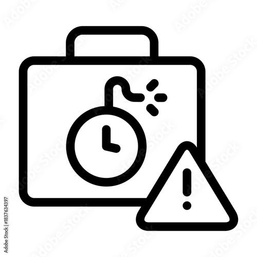 bomb threat icon line