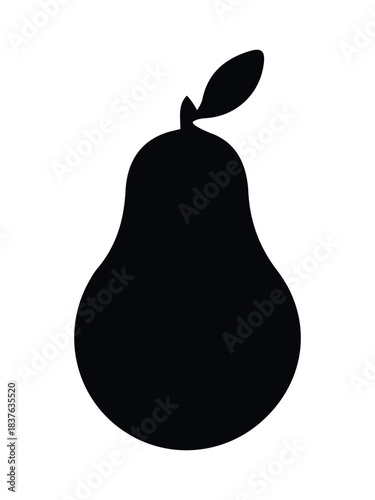 Black fruit icon, vector illustration.
