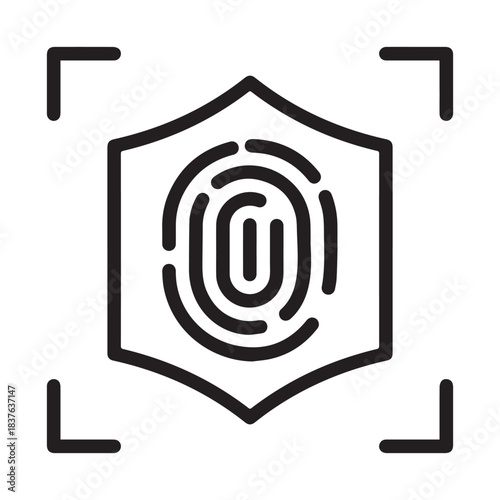 Biometric icon in vector illustration