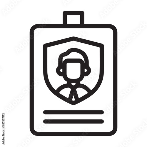 Access badge icon in vector illustration