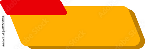 Geometric Shape Overlay: Red, Yellow, and Brown