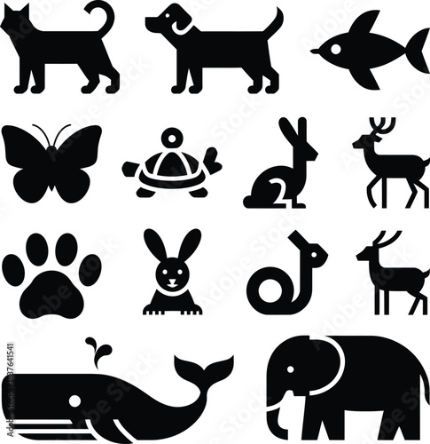 Pet and Wild Animal Simple Icons