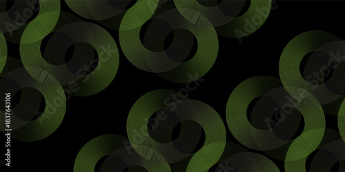 Halftone circular dots frame. Isolated circle dots texture on light green background. Dotted spray texture. black and light green spiral circle sound wave logo abstract design element, Eps 10, Modern.