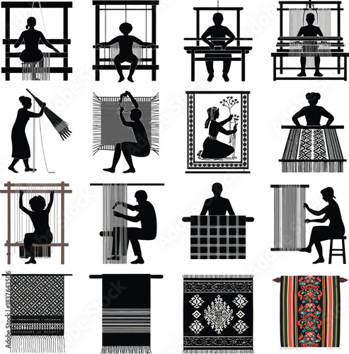 Traditional Weaving and Loom Craftsmanship Set