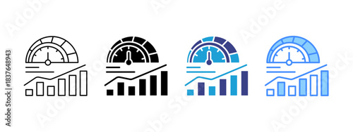 Kpi  icon set multiple style collection