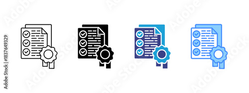 Quality Control icon set multiple style collection