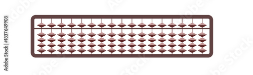 そろばん　茶色