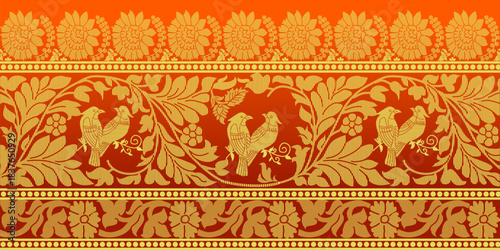 beautiful graphic saree design and this sari design is in Indian style which is for textile fashion industry and it can be used as wallpaper backdrop and website bg this style is originated in india