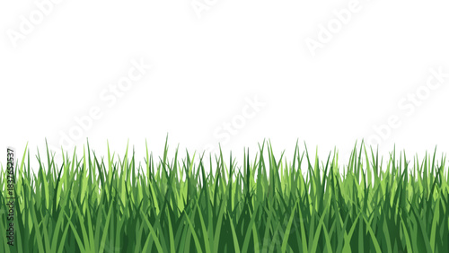 Pixelated green grass with a black background in a simple digital art style