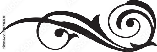 Tribal black and white tattoo design of a swimming shark marine animal vector illustration icon