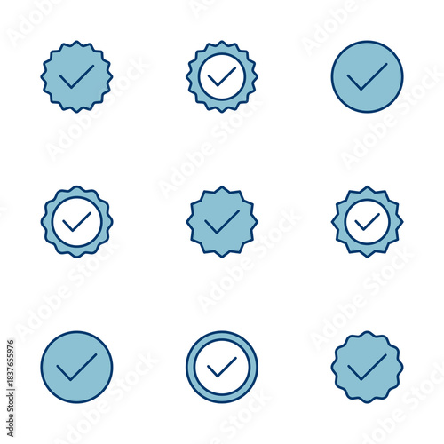 Approved icon vector isolated on white background. Certified Medal Icon vector. check mark