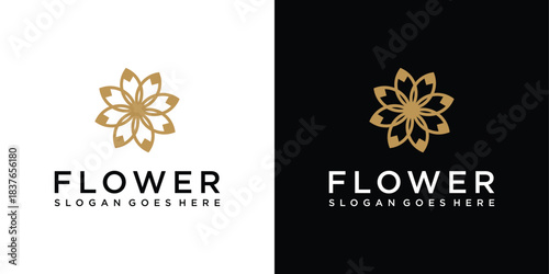 Abstract Flower Logo Vector, Flower Logo, Flower Vector, Natural Flower