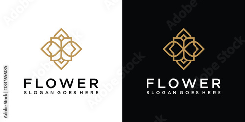 Abstract Flower Logo Vector, Flower Logo, Flower Vector, Natural Flower