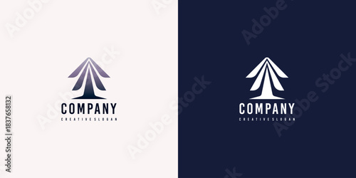 Modern Abstract Tree Arrow Vector Logo Design Growth Symbol Design Template