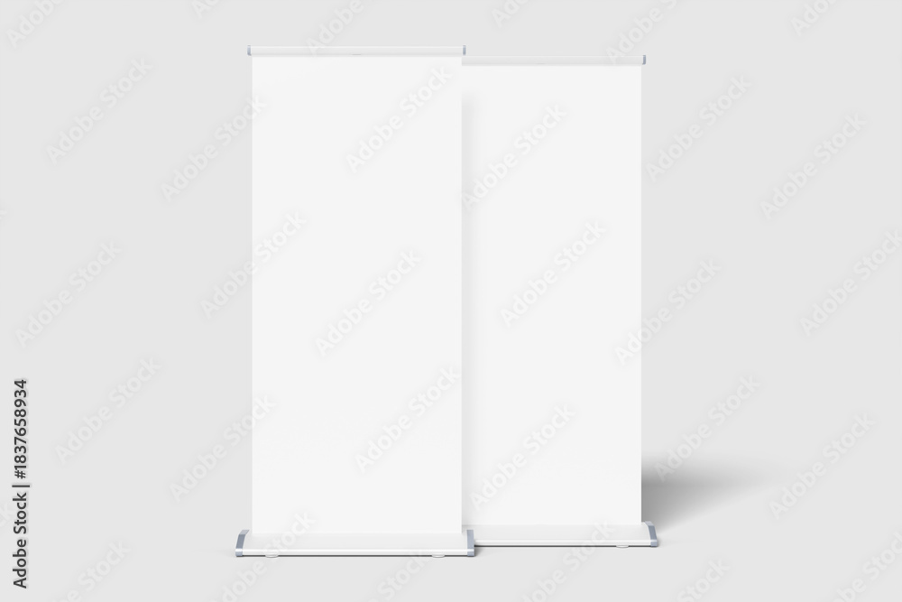 Naklejka premium Roll up banner mockup