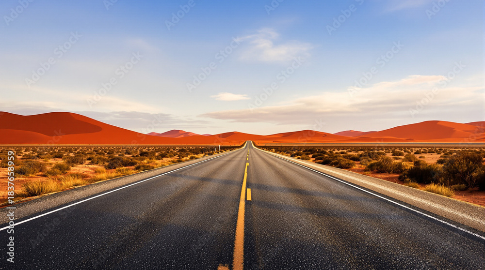 Fototapeta premium Australia Outback Road Sign with Vast Negative Space.
