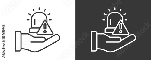 Emergency Icon Set Vector Collection Isolated In Black And White