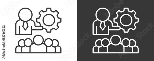 Coordination Icon Set Vector Collection Isolated In Black And White