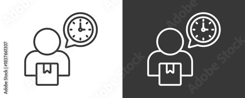 Patience Icon Set Vector Collection Isolated In Black And White