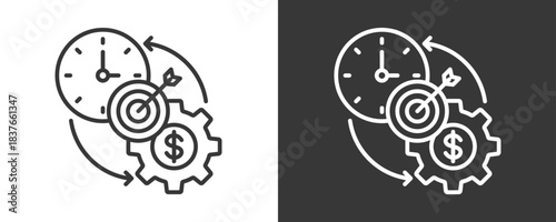 Consistency Icon Set Vector Collection Isolated In Black And White