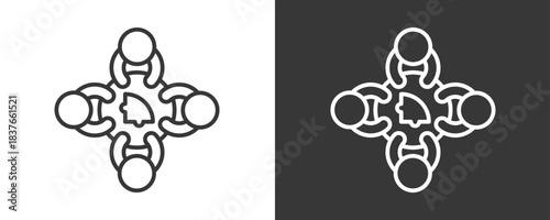 Contribution Icon Set Vector Collection Isolated In Black And White