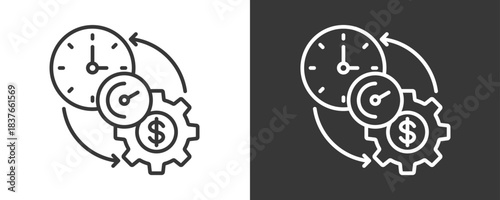 Efficiency Icon Set Vector Collection Isolated In Black And White