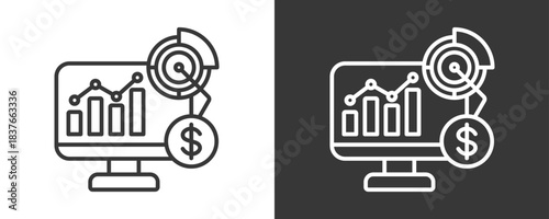 Visualization Icon Set Vector Collection Isolated In Black And White