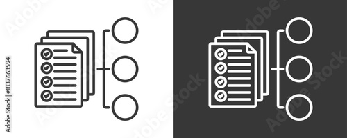 Categorization Icon Set Vector Collection Isolated In Black And White