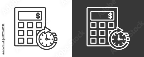 Computation Icon Set Vector Collection Isolated In Black And White