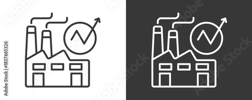 Trend Icon Set Vector Collection Isolated In Black And White