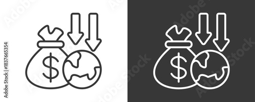 Investment Icon Set Vector Collection Isolated In Black And White