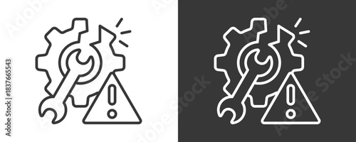 Disruption Icon Set Vector Collection Isolated In Black And White