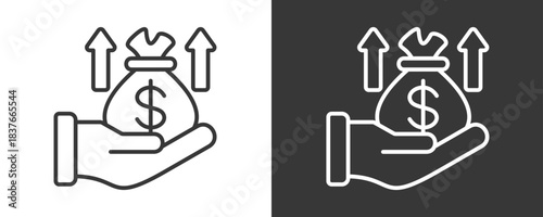 Profitability Icon Set Vector Collection Isolated In Black And White