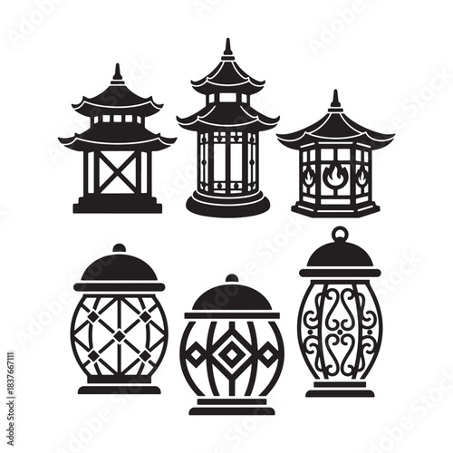 Ornate Lanterns and Pavilions: A Collection of Classic and Decorative Light Structures
