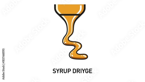 Flowing syrup illustrated