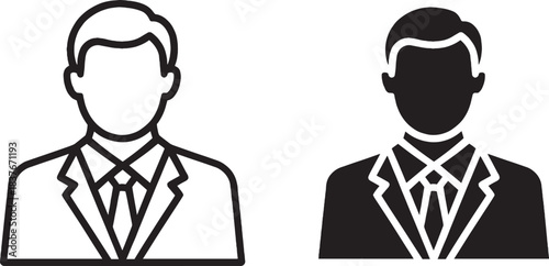 A business man carrying a briefcase silhouette vector illustration