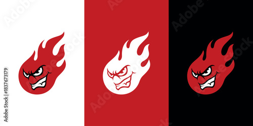 Flame Symbol Logo Vector Power Energy Speed ​​Template Vector