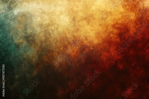 Abstract blended texture, teal to gold to maroon gradient.