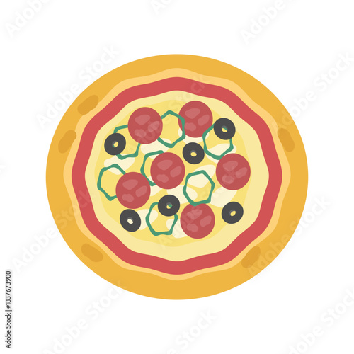 ホールピザ　イラスト