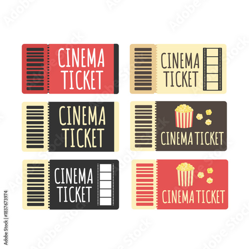 シネマチケット　イラストセット