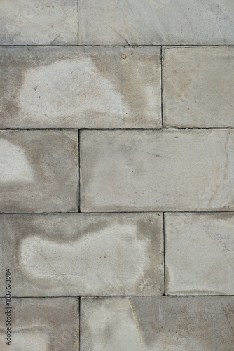 Wallpaper Mural Vertical background pattern of a smooth grey limestone wall made of rectangular masonry tiles. Torontodigital.ca