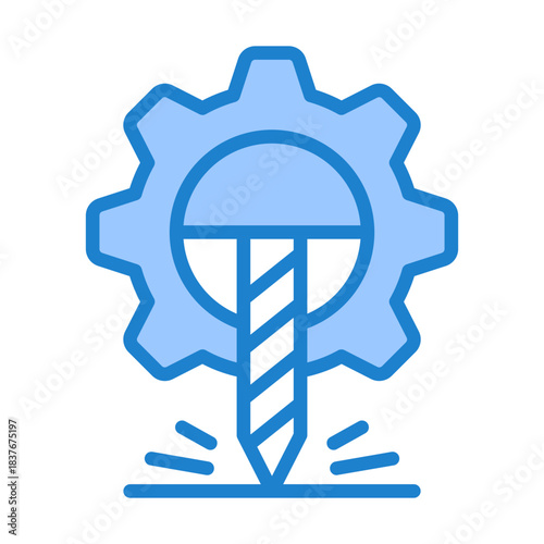 Machining Icon - Blue Style