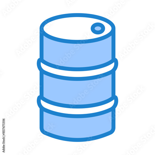 Chemical Drum Icon - Blue Style