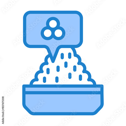 Plastic Pellet Icon - Blue Style